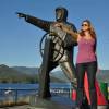 Monumento aos navegadores, em Prince Rupert, na British columbia, oeste do Canadá